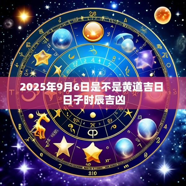 2025年9月6日是不是黄道吉日 日子时辰吉凶