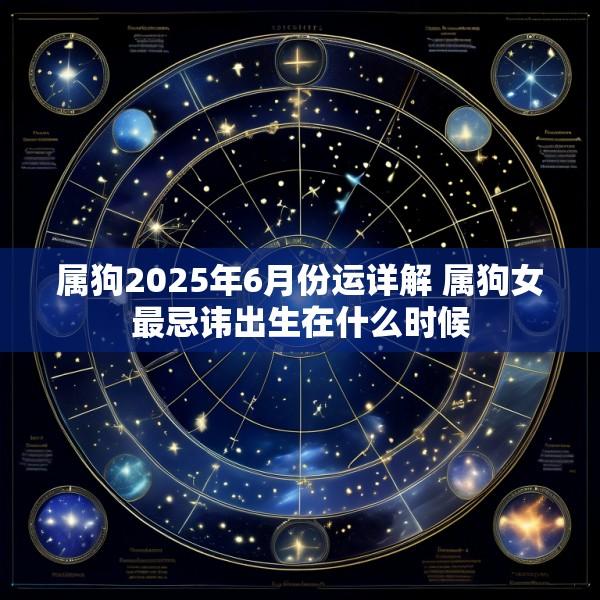 属狗2025年6月份运详解 属狗女最忌讳出生在什么时候