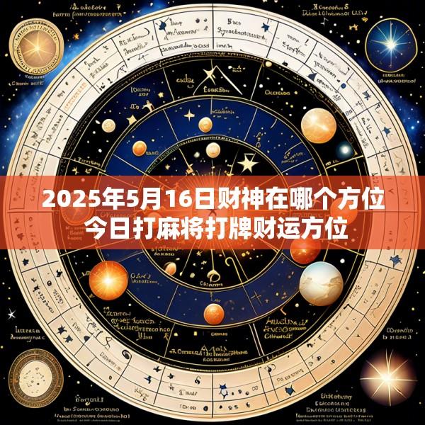 2025年5月16日财神在哪个方位 今日打麻将打牌财运方位