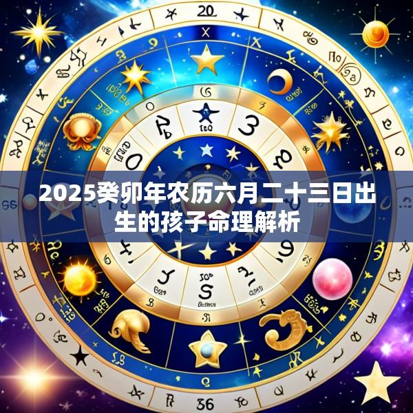 2025癸卯年农历六月二十三日出生的孩子命理解析