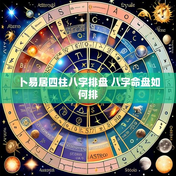 卜易居四柱八字排盘 八字命盘如何排