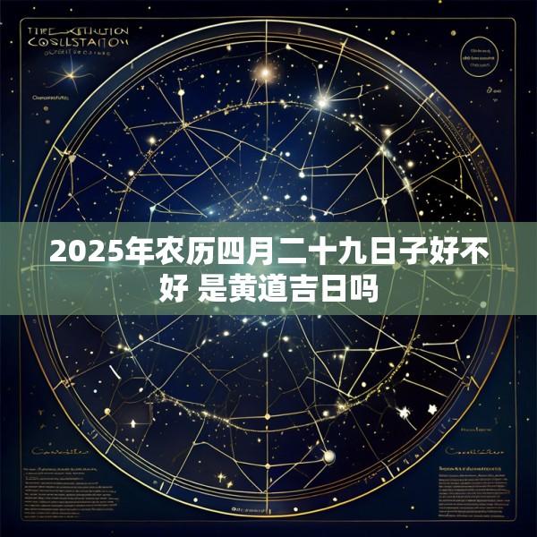 2025年农历四月二十九日子好不好 是黄道吉日吗