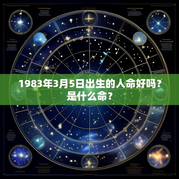 1983年3月5日出生的人命好吗？是什么命？