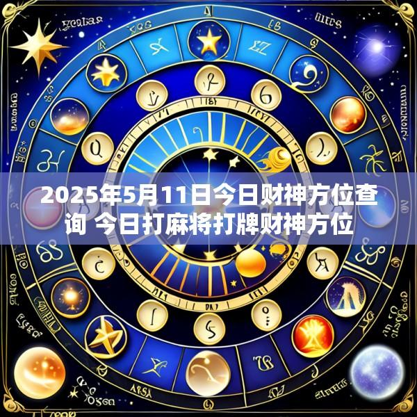 2025年5月11日今日财神方位查询 今日打麻将打牌财神方位