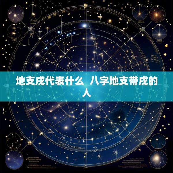 地支戌代表什么  八字地支带戌的人