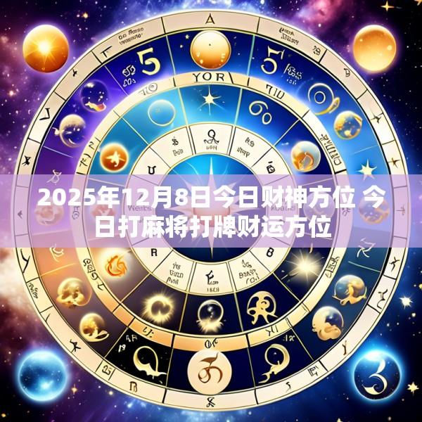 2025年12月8日今日财神方位 今日打麻将打牌财运方位