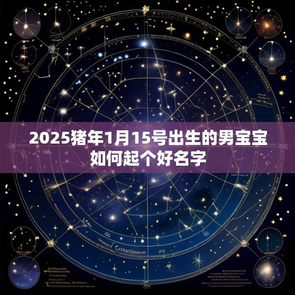2025猪年1月15号出生的男宝宝如何起个好名字
