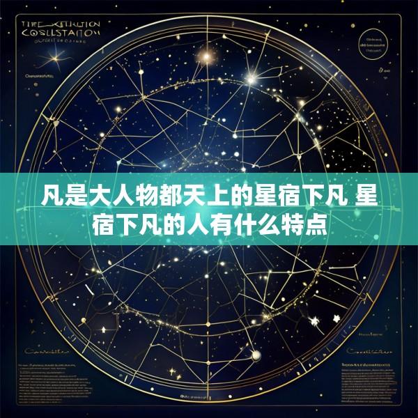 凡是大人物都天上的星宿下凡 星宿下凡的人有什么特点