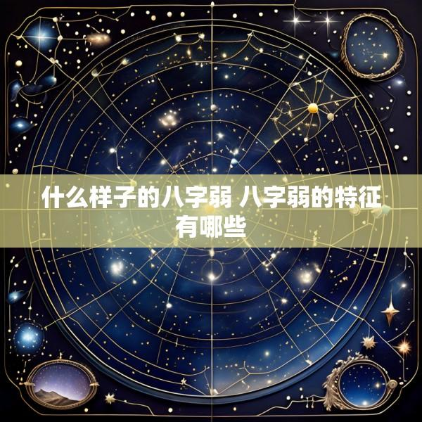 什么样子的八字弱 八字弱的特征有哪些
