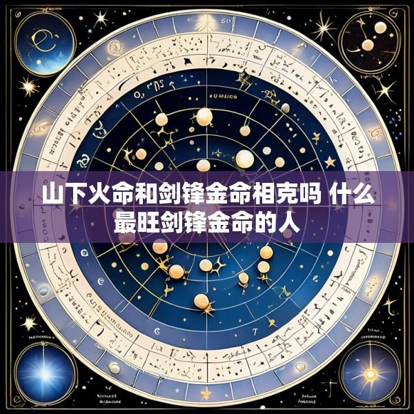 山下火命和剑锋金命相克吗 什么最旺剑锋金命的人