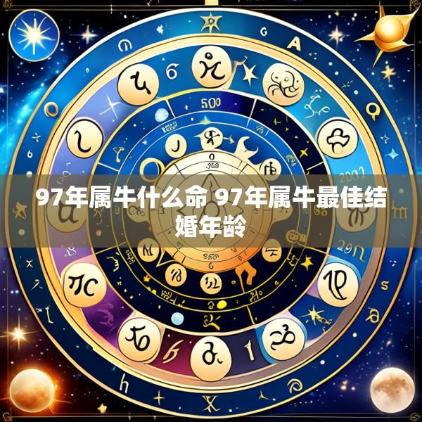 97年属牛什么命 97年属牛最佳结婚年龄