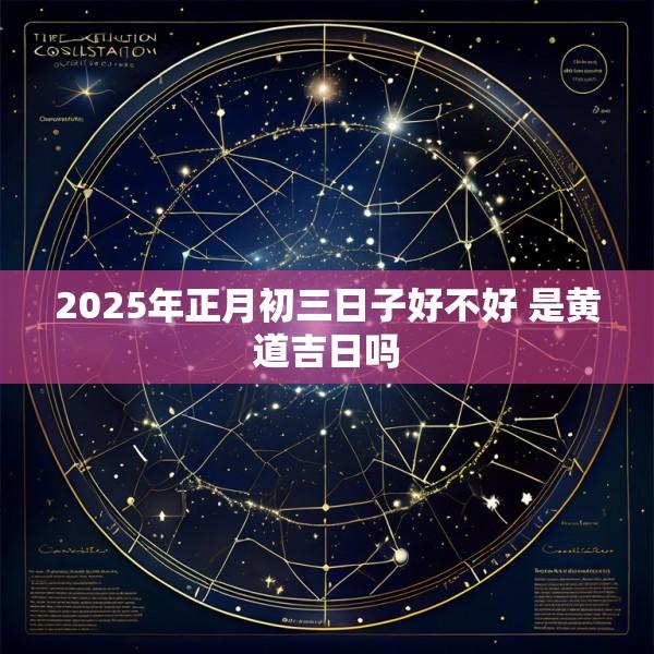 2025年正月初三日子好不好 是黄道吉日吗