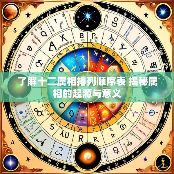 了解十二属相排列顺序表 揭秘属相的起源与意义