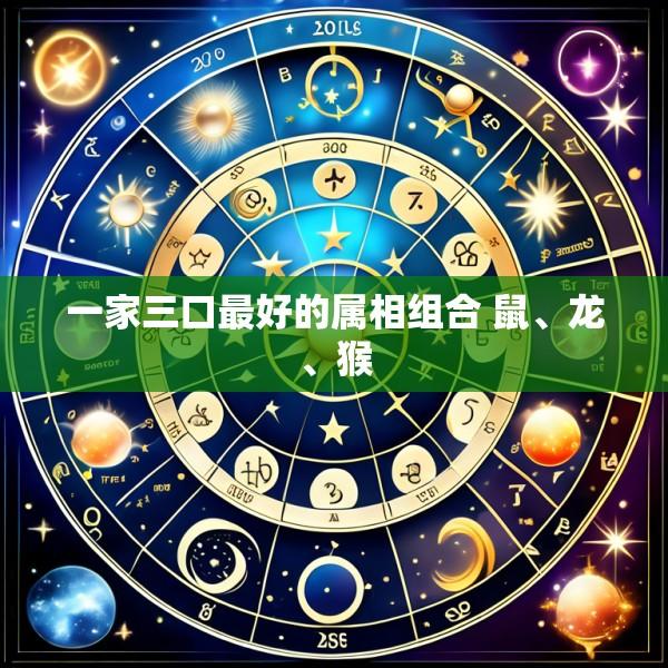 一家三口最好的属相组合 鼠、龙、猴