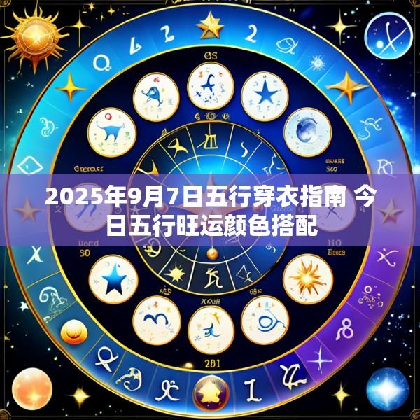 2025年9月7日五行穿衣指南 今日五行旺运颜色搭配