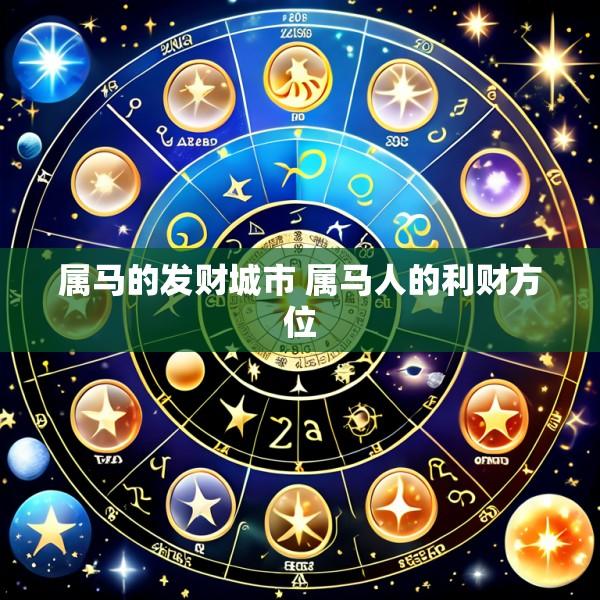 属马的发财城市 属马人的利财方位