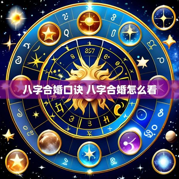 八字合婚口诀 八字合婚怎么看