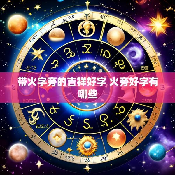带火字旁的吉祥好字 火旁好字有哪些