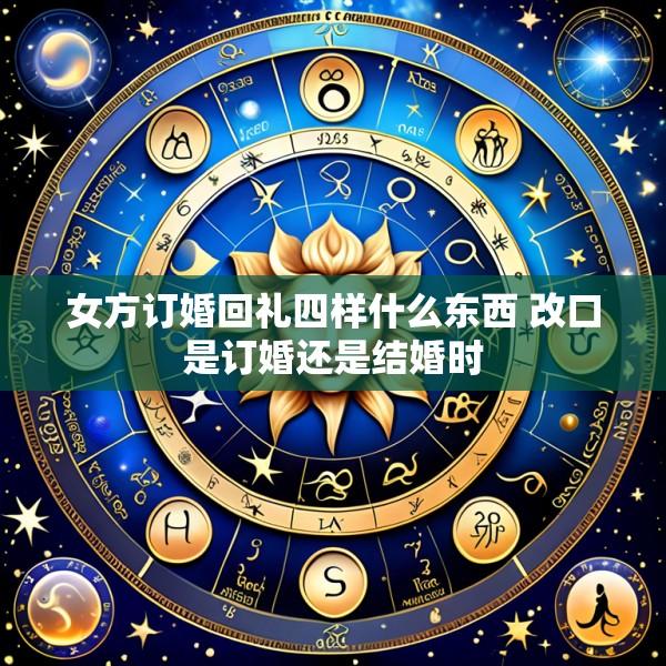 女方订婚回礼四样什么东西 改口是订婚还是结婚时