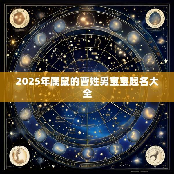 2025年属鼠的曹姓男宝宝起名大全