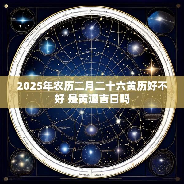 2025年农历二月二十六黄历好不好 是黄道吉日吗