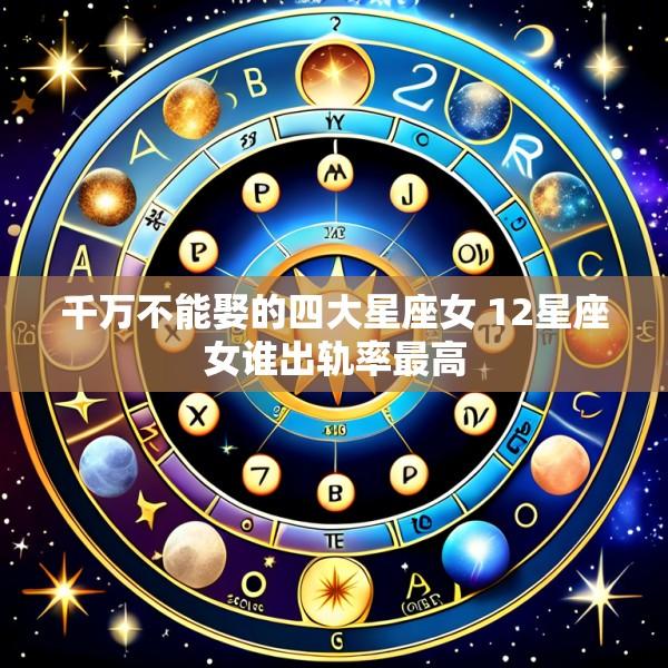 千万不能娶的四大星座女 12星座女谁出轨率最高