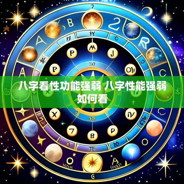 八字看性功能强弱 八字性能强弱如何看