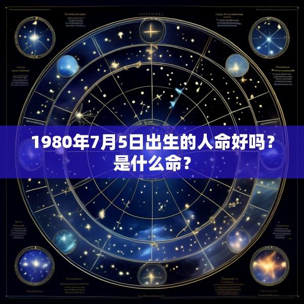 1980年7月5日出生的人命好吗？是什么命？