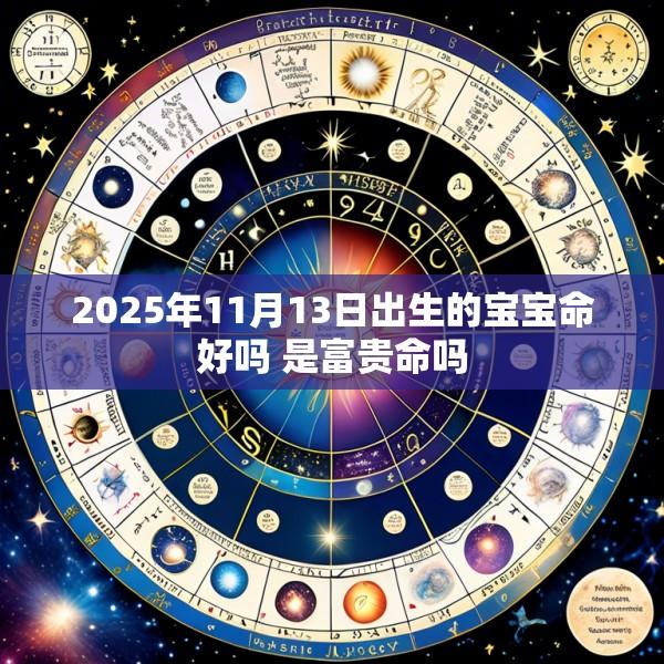 2025年11月13日出生的宝宝命好吗 是富贵命吗