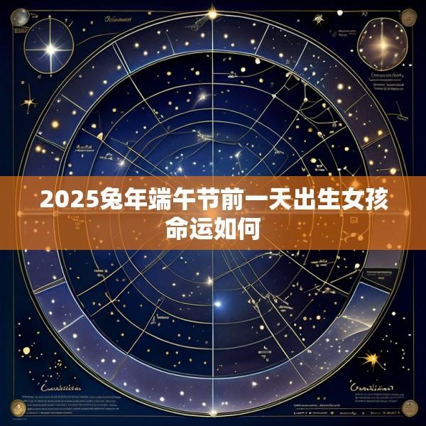 2025兔年端午节前一天出生女孩命运如何
