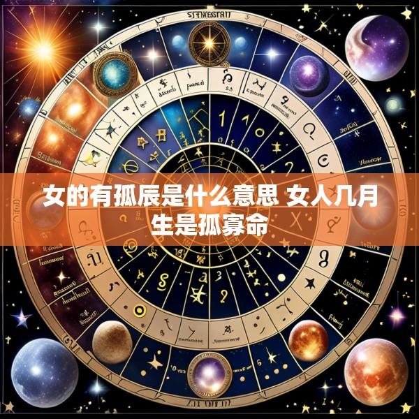 女的有孤辰是什么意思 女人几月生是孤寡命