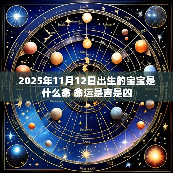 2025年11月12日出生的宝宝是什么命 命运是吉是凶