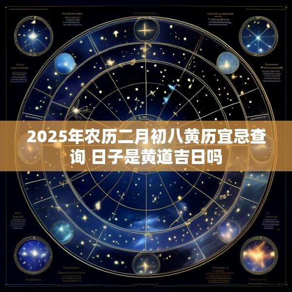 2025年农历二月初八黄历宜忌查询 日子是黄道吉日吗