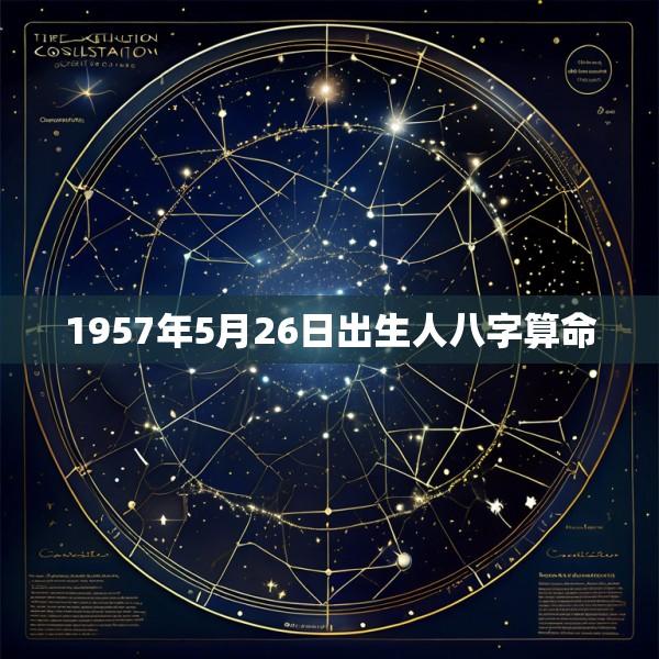 1957年5月26日出生人八字算命