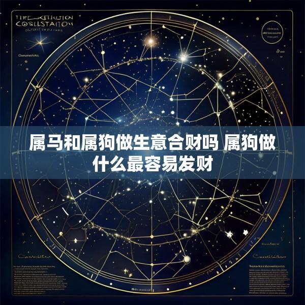 属马和属狗做生意合财吗 属狗做什么最容易发财