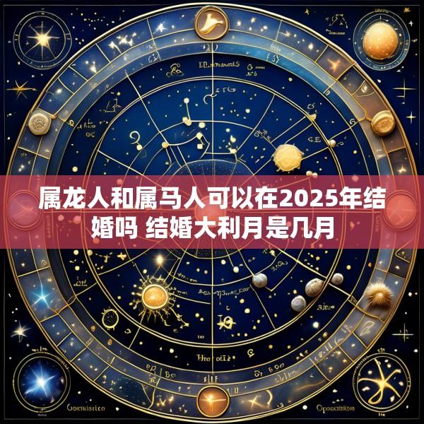 属龙人和属马人可以在2025年结婚吗 结婚大利月是几月