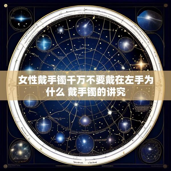女性戴手镯千万不要戴在左手为什么 戴手镯的讲究