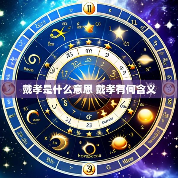 戴孝是什么意思 戴孝有何含义