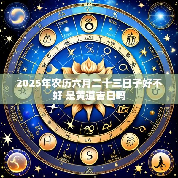 2025年农历六月二十三日子好不好 是黄道吉日吗