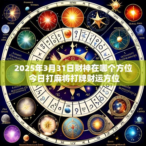 2025年3月31日财神在哪个方位 今日打麻将打牌财运方位