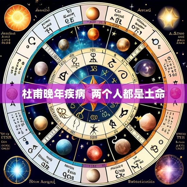 杜甫晚年疾病  两个人都是土命