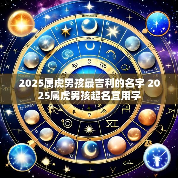 2025属虎男孩最吉利的名字 2025属虎男孩起名宜用字
