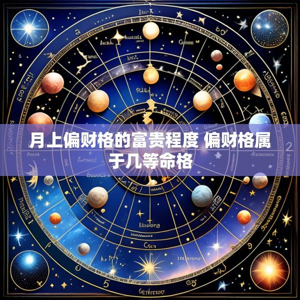 月上偏财格的富贵程度 偏财格属于几等命格