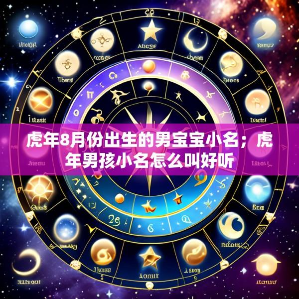 虎年8月份出生的男宝宝小名；虎年男孩小名怎么叫好听