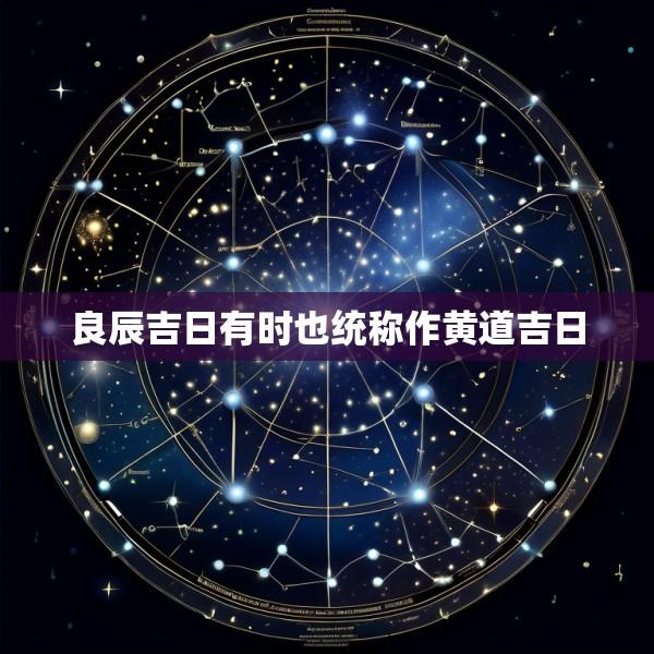 良辰吉日有时也统称作黄道吉日