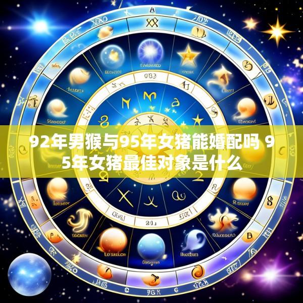 92年男猴与95年女猪能婚配吗 95年女猪最佳对象是什么