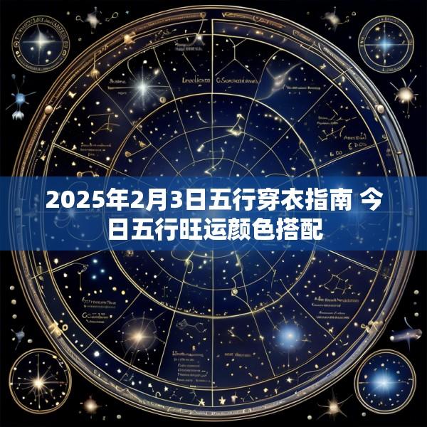 2025年2月3日五行穿衣指南 今日五行旺运颜色搭配