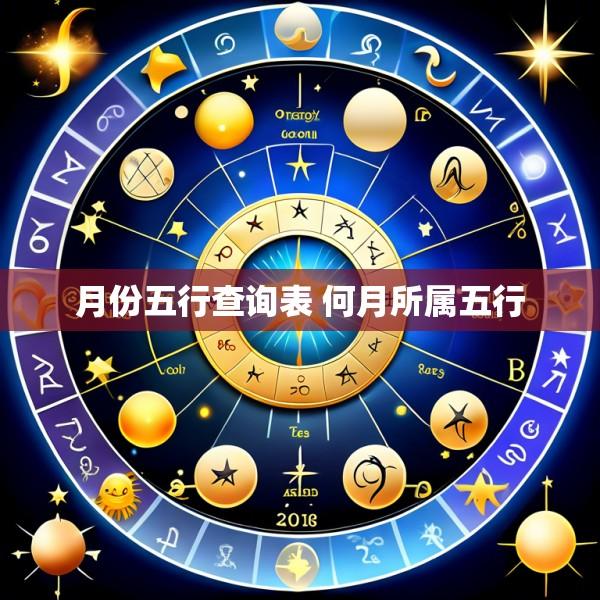 月份五行查询表 何月所属五行