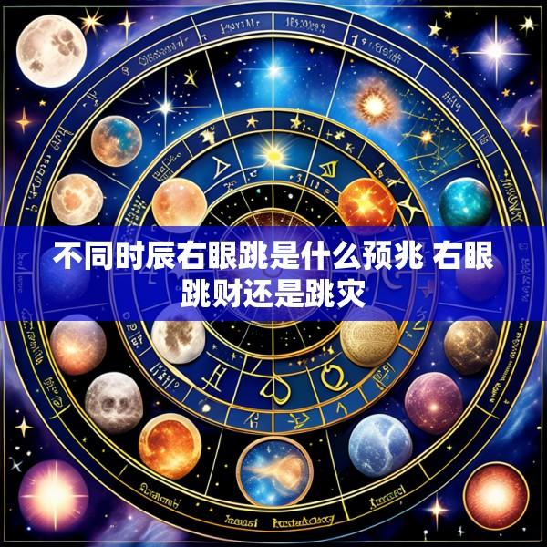 不同时辰右眼跳是什么预兆 右眼跳财还是跳灾