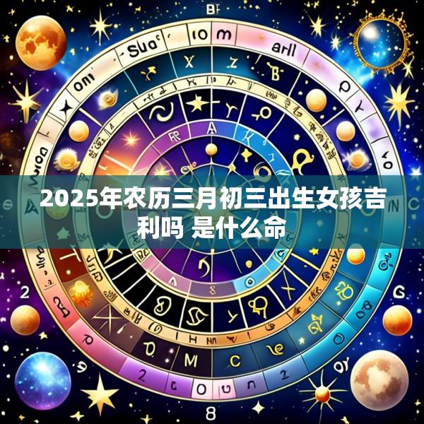 2025年农历三月初三出生女孩吉利吗 是什么命